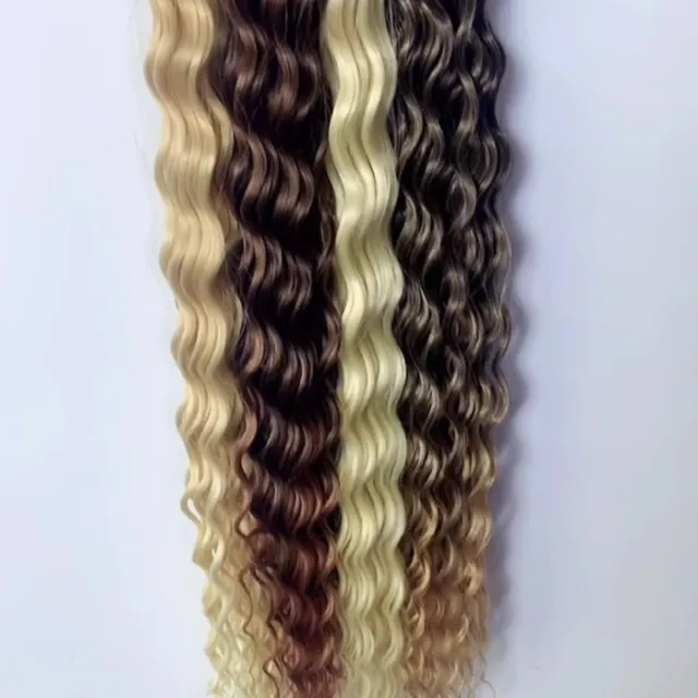 35cm Yellow Gradient Orange Fiber Silk Wig With Hairpin Ponytail Rose Mesh  Cos Wig Set