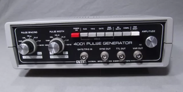 Global Specialties Corp 4001  Pulse Generator 0.5 To 5MHz Pulse & Square Wave