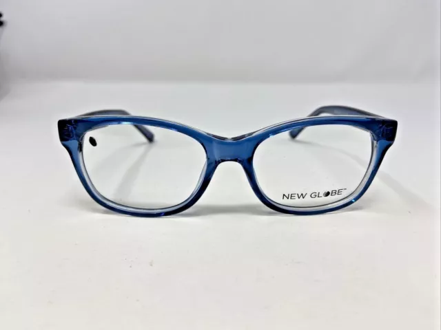 NEW GLOBE Eyeglasses Frames L4068 48-15-125 Blue Full Rim TP14