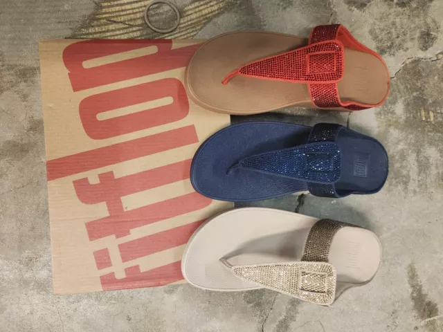 FitFlop Isabelle Toe Post Crystal Sandal CHOOSE COLOR & SIZE new