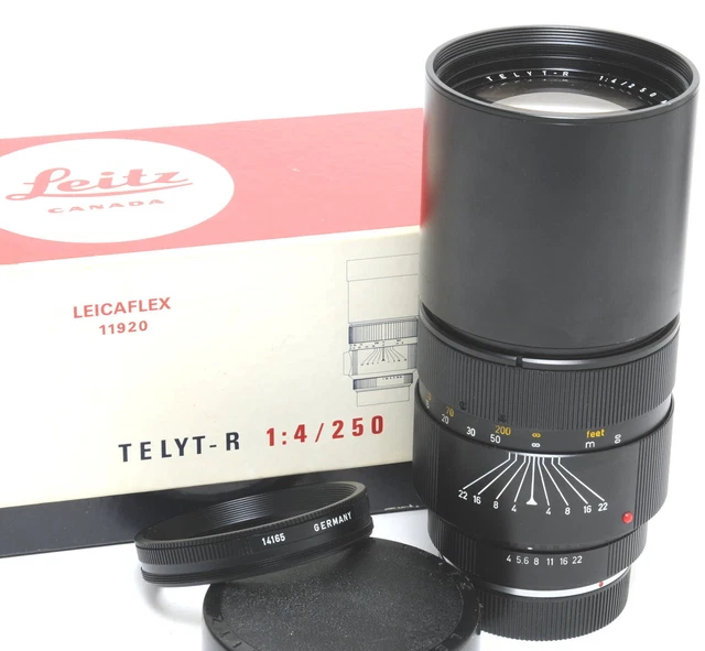 Leica R Telyt-R 4/250 mm original en caja 11920 Leicaflex muy limpio