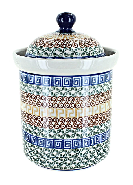 Blue Rose Polish Pottery Athena Medium Canister