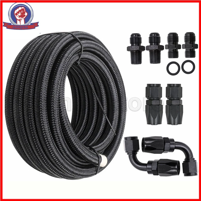4L60E 4L65E AUTOMATIC Transmission Cooler Line Kit Black 6 AN Steel