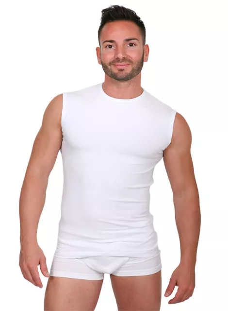 3 CANOTTE UOMO Smanicato Rossoporpora Art. Cu004 Cotone Bielastico Bianco Nero EUR 22 99 PicClick IT