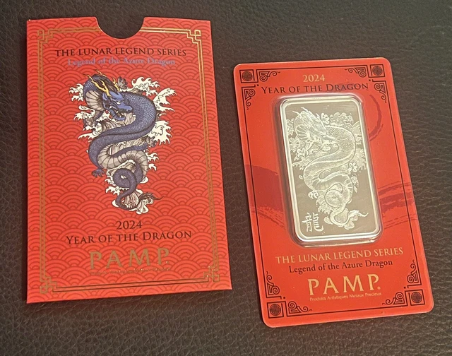 Silver Coin 1 Oz PAMP Suisse Silver Bar - Legend Of The Azure