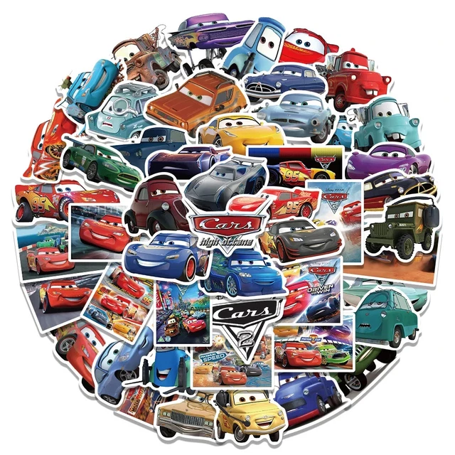 DISNEY PIXAR CARS Lightning McQueen And Friends 50 Stickers the Cars