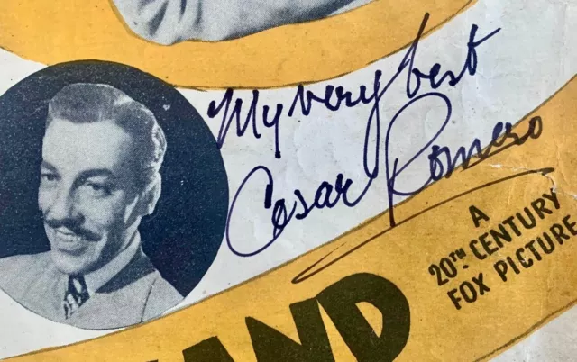 Cesar Romero - Autograph / The  Joker - 1960's Batman /