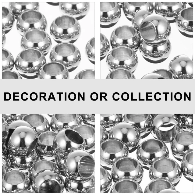 100 Pcs Hole Loose Beads Through Hole Beads Keychain Necklace Accessories 9