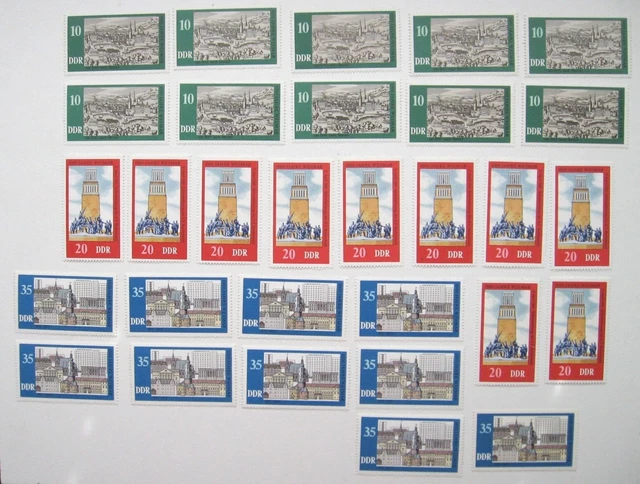 10 x Satz DDR 1975 1000 Jahre Weimar postfrisch Mi:2086-2088