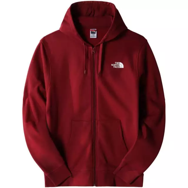 The North Face Felpa da Uomo con Cappuccio e Zip Open Gate Bordeaux Codice CG...
