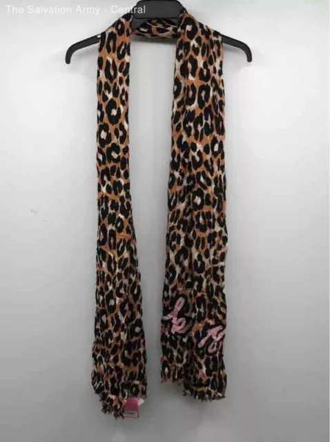 Kate Spade New York Womens Multicolor Leopard Print Rectangle Scarf One Size