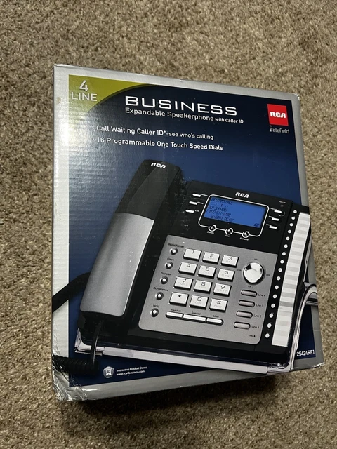 RCA VISYS 25424RE1A Corded Phone - Black/Silver