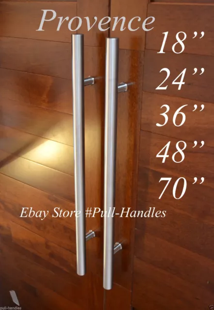 Entry Door Round Pull Handle Entrance Front Building Pulls Modern satin nickel