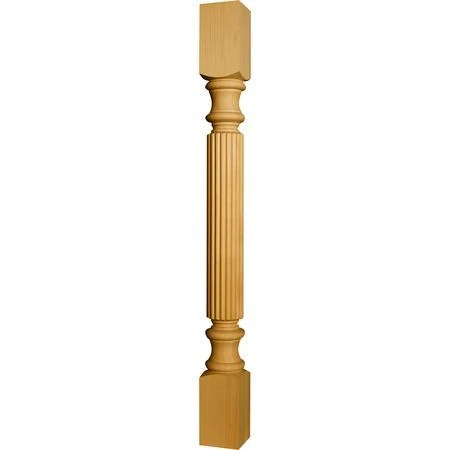 OSBORNE WOOD PRODUCTS 1746SPC 35 1/2 x 3 Narrow Reeded Island Leg in Spanish