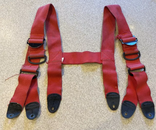 Firefighter Suspenders Red Parachute Style Turnout Pants Globe H Style READ