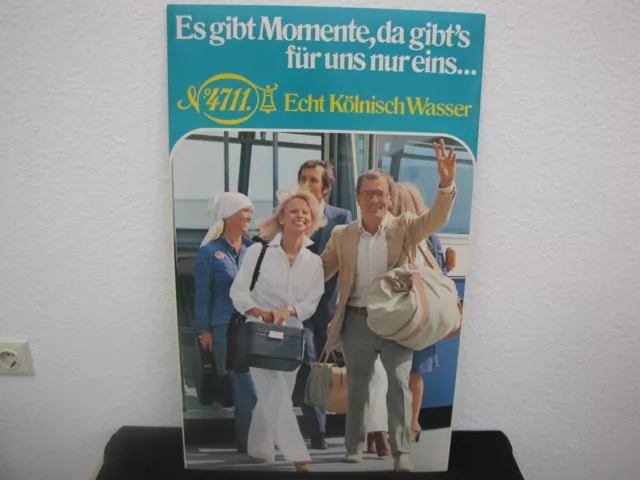 4711 Kölnisch Wasser Reklame Aufsteller Werbung Werbeschilder Pappe 60er Jahre
