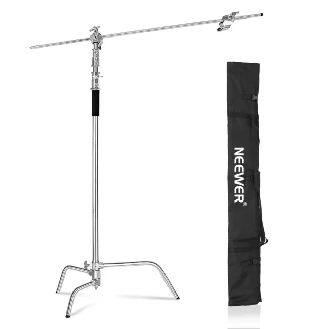 Neewer 10 Feet Adjustable C-Stand Light Stand with 4 Feet Extension Boom Arm