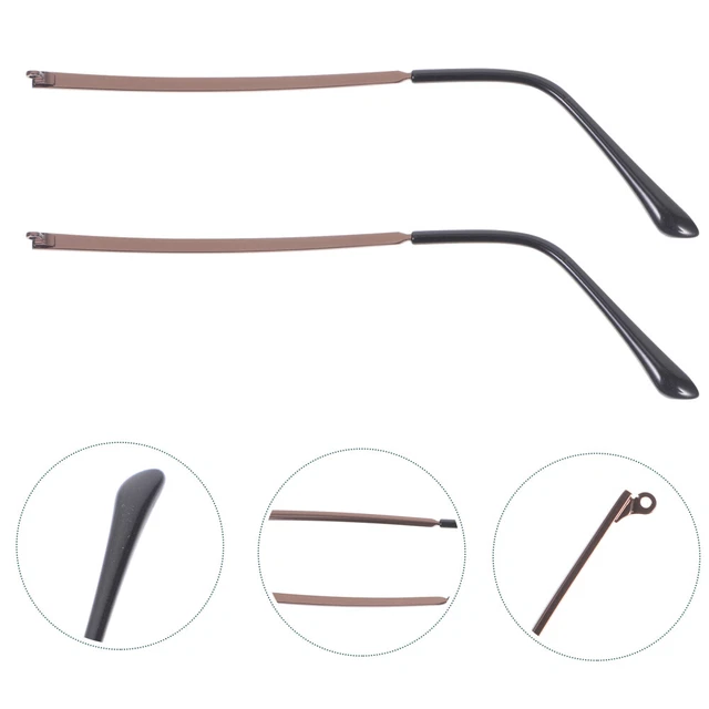 Paire De Bras De Lunettes Métal 138mm - Remplacement Unisexe, Multicolore, Neuf Avec étiquettes