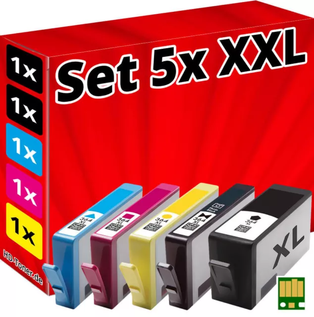 5x Stampante Cartucce per HP-364 5510 5514 5515 5520 5522 5524 6510 6520 7510