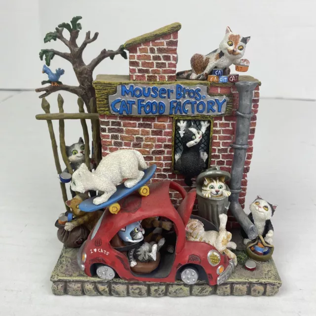 Rare Gary Patterson Danbury Mint Kitty City Cat Food Factory Mouser Bro Figurine
