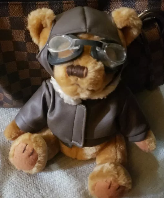 US Airways Teddy Bear Aviator Pilot Plush with Goggles Jacket & Cap