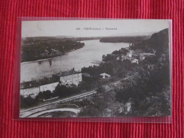 Cpa Ecrite Timbre Verin Loire Panorama 42