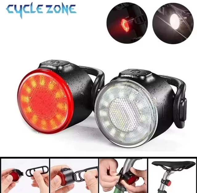Kit Feux Avant Et Arrière VTT/LED Rechargeables USB - T6 Torche Vélo - Swordfish - Neuf