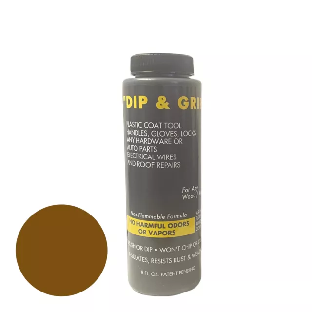 Dip and Grip Rubberized Plastic Coating (Brown) 8 fl. oz