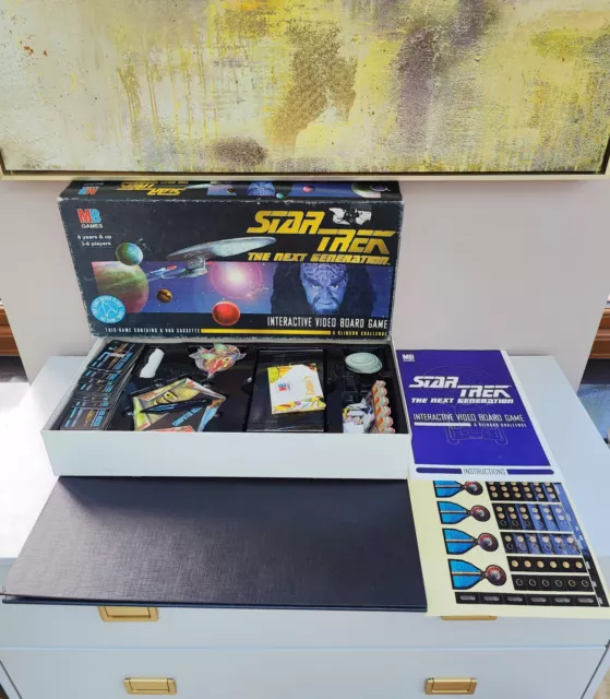 Star Trek The Next Generation Interactive VHS Video Board Game 1994 Complete