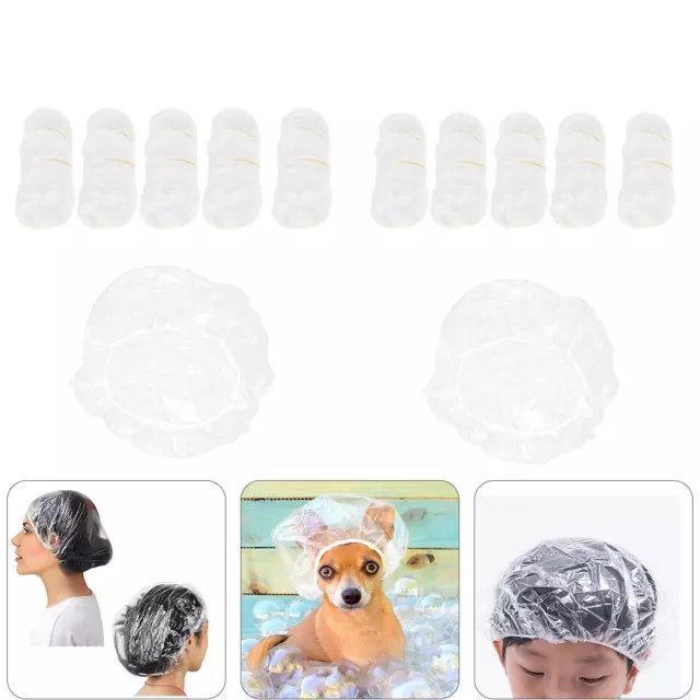 Lot 100pcs Waterproof Disposable Extra Large Bath Shower Caps for Men Women Hair