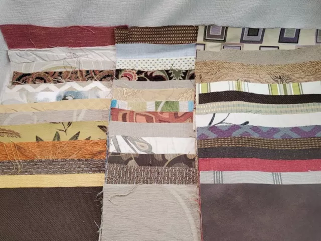 Lot of 40 FABRIC SAMPLES Upholstery NEW SWATCHES 12x12 Squares #2