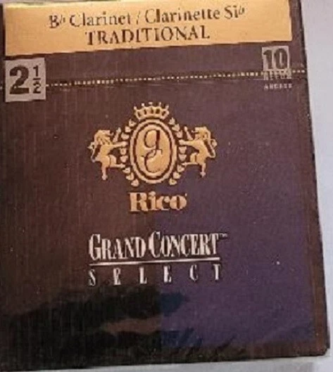 Rico Anches Grand Concert select pour Clarinette Sib/Bb, force 2.5 boite de 10