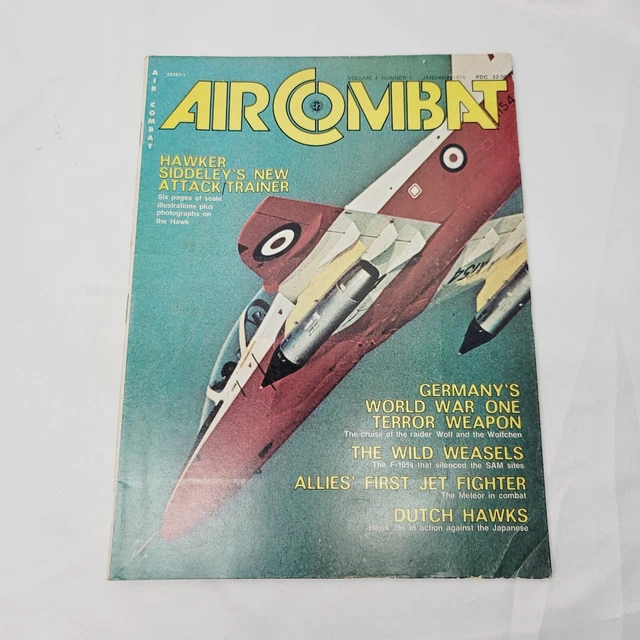 AIR COMBAT AVIATION Aircraft Airplane Magazine January 1976 Volume 4