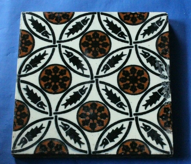 MINTON ANTIQUE GOTHIC REVIVAL  ENGLISH TILE pugin influenced I
