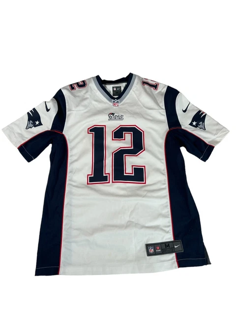 NFL New England Patriots Tom Brady White Nike On Field Jersey Football - Size M