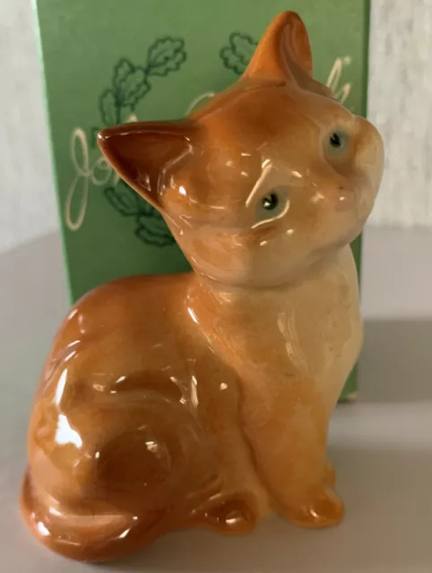 ROYAL DOULTON CAT  KITTEN MODEL No. DA 123 GINGER GLOSS PERFECT BOXED