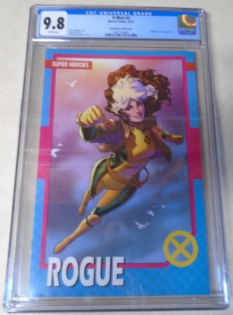 X-Men Issue #2 Comic. CGC Graded 9.8. Dauterman Trading Card Rogue Variant. 2021