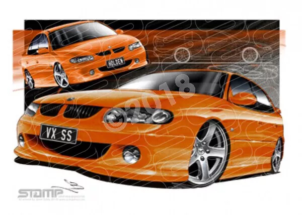 Holden Vx Ss Commodore Tiger Mica A3 Framed Print (Hc10D)