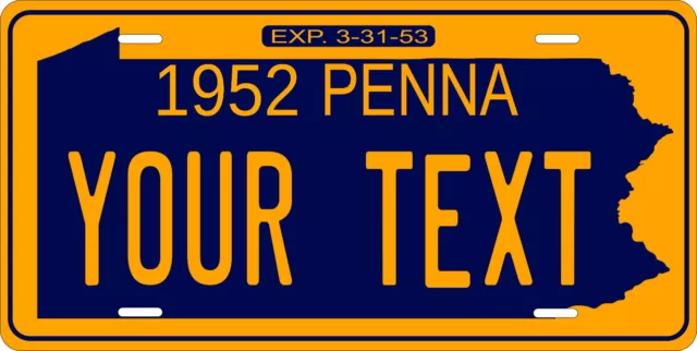 Pennsylvania 1952 License Plate Personalized Custom Car Bike Motorcycle Moped