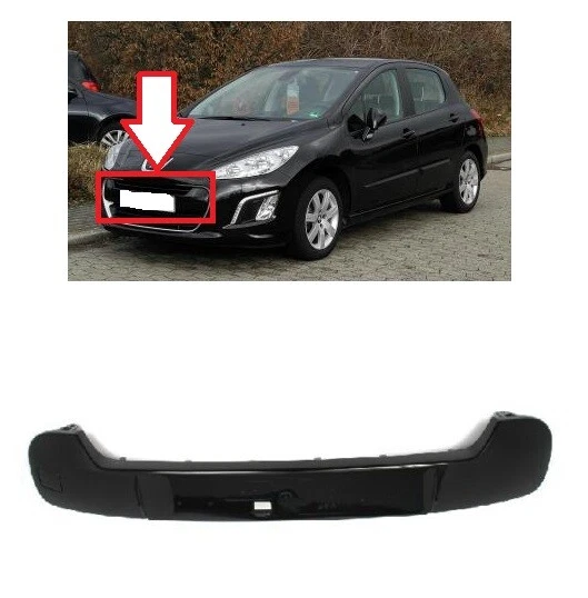NEW FRONT BUMPER Center Grille Glossy Black Molding Trim For Peugeot