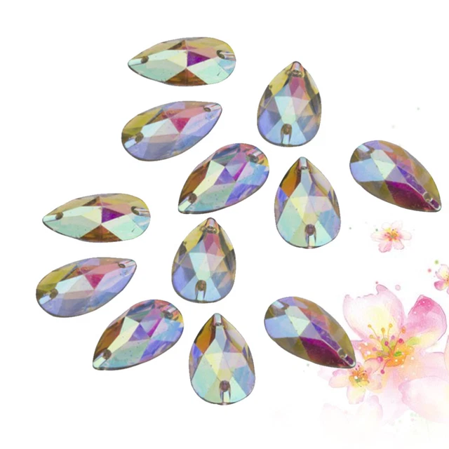 100 PIEZAS Perlas de espalda plana gemas espalda plana forma de lágrima elegante redondo