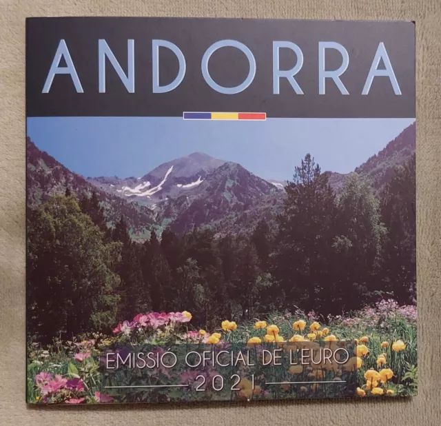 ANDORRE 2021 - Coffret BU Série des 8 pièces de 1 cent à 2 euro - 10 500 exempl.