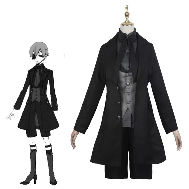 Black Butler Sebastian Michaelis Cosplay Costume Halloween Black Outfits SuitS