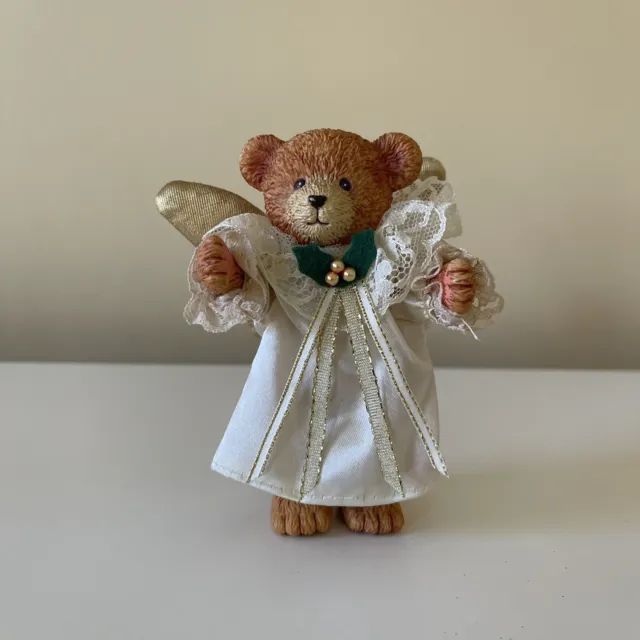 Vintage Angel Bear Jointed Arms Legs Gold Wings - RUSS Christmas Holiday Gift