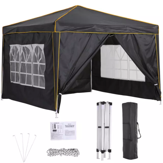 Pavillon 3x3 m Wasserdicht Faltpavillon Pop Up Partyzelt Gartenzelt UV Schutz