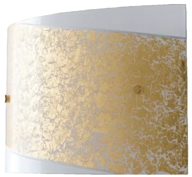 Applique Led Paris Oro 12W rettangolare Lampada da parete con decoro 45 x 25 cm