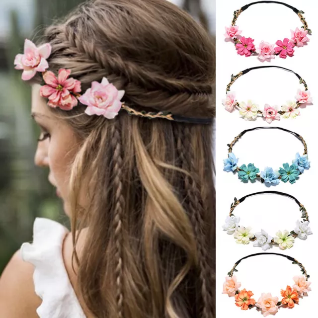 Bohémien Accessoires Cheveux Petit Gesang Fleur Rose Bande 1PC Boho DIY Cad *