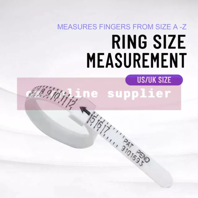Ring Measurer Sizer Size Tool Check Size Gauge Measurement Sizes UK/US A to Z
