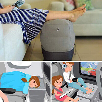 Inflatable Travel Footrest Leg Foot Rest Air Plane Pillow Pad Kids Bed SW