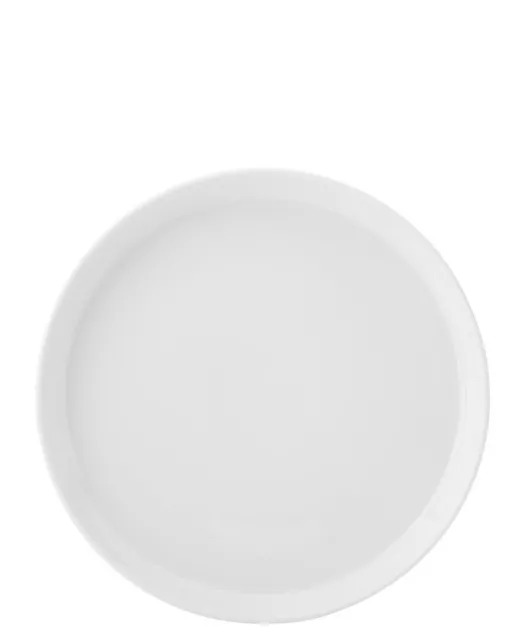 Titan White Ceramic Tableware Unique Serving Opus Plate 9.5" (24Cm) Pack Of 6